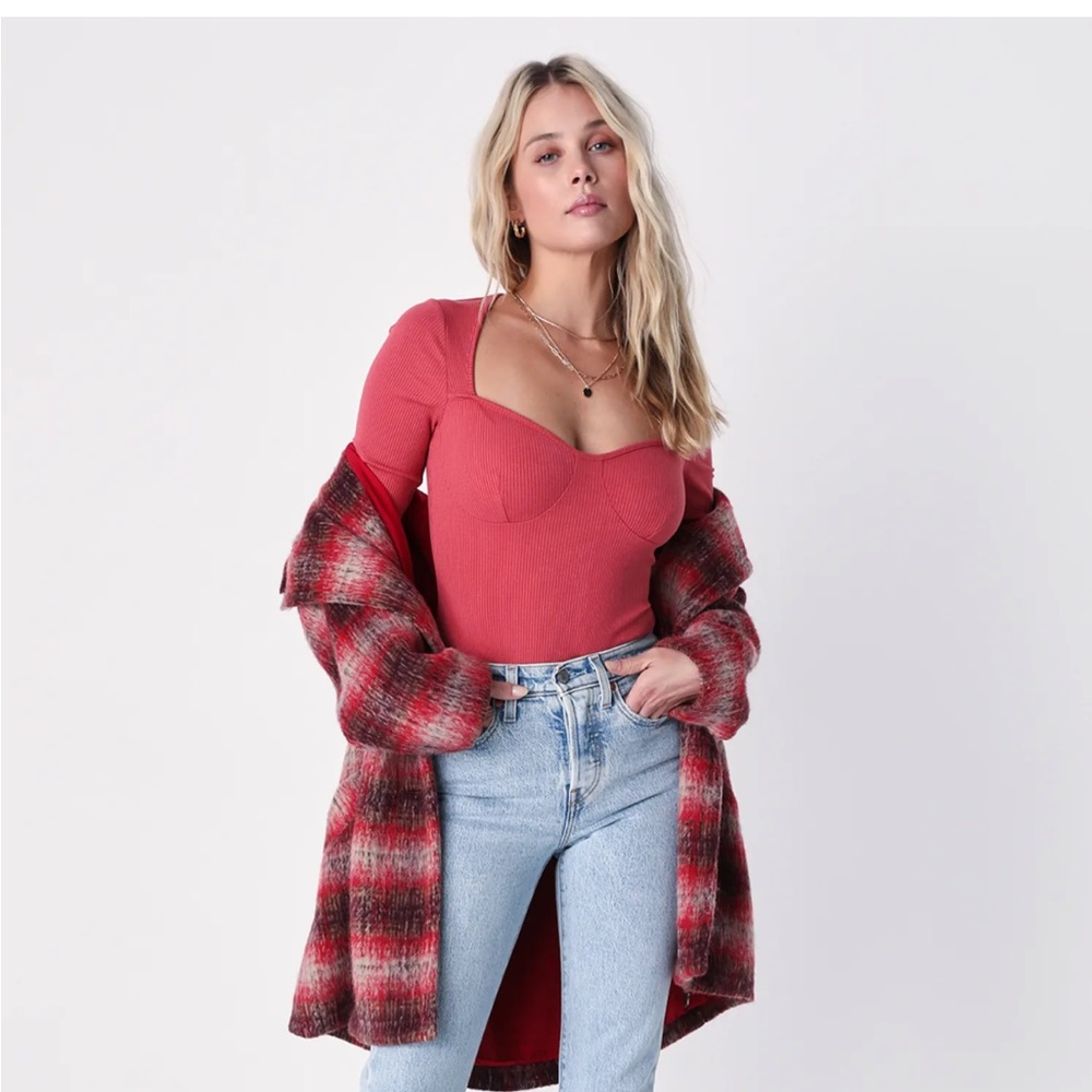 Lulus, long sleeve bodysuit, size small